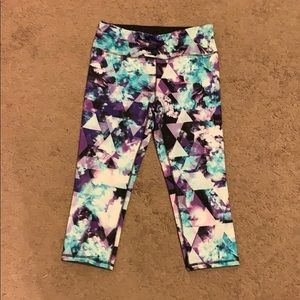 RBX Blue and Purple Workout Capris